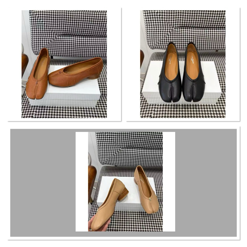 Maison Margiela Tabi Heel Leather Shoe VVIP Quality Branded Import Sepatu Wanita
