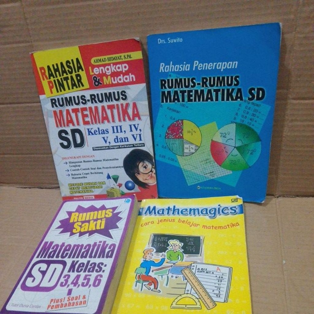 Preloved Rumus Matematika untuk SD kelas 3, 4, 5, 6, Ringkasan M-IPA ,Soal dan pembahasan,Cara Cerda