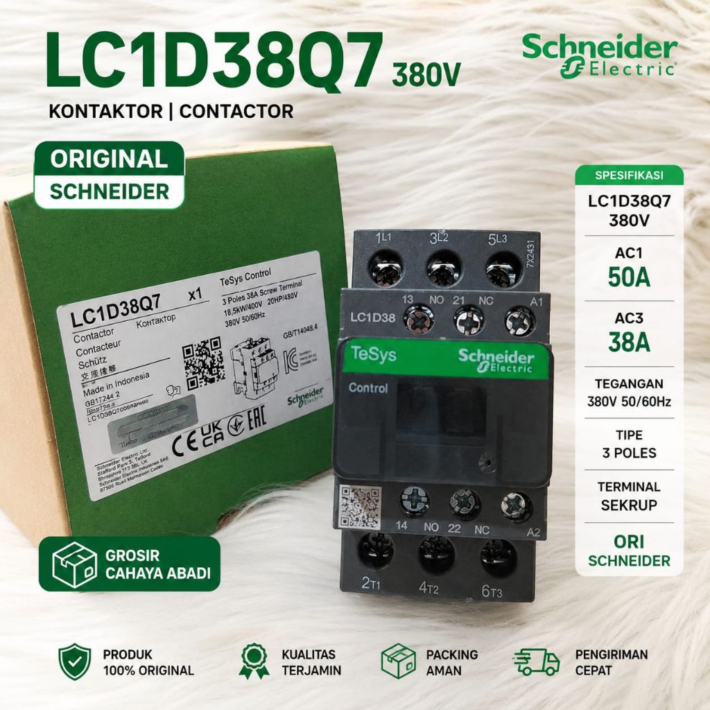 kontaktor/contaktor Schneider 3phase lc1d38q7 380v, lc1d38m7 220v, lc1d38f7 110v, lc1d38e7 48v, lc1d