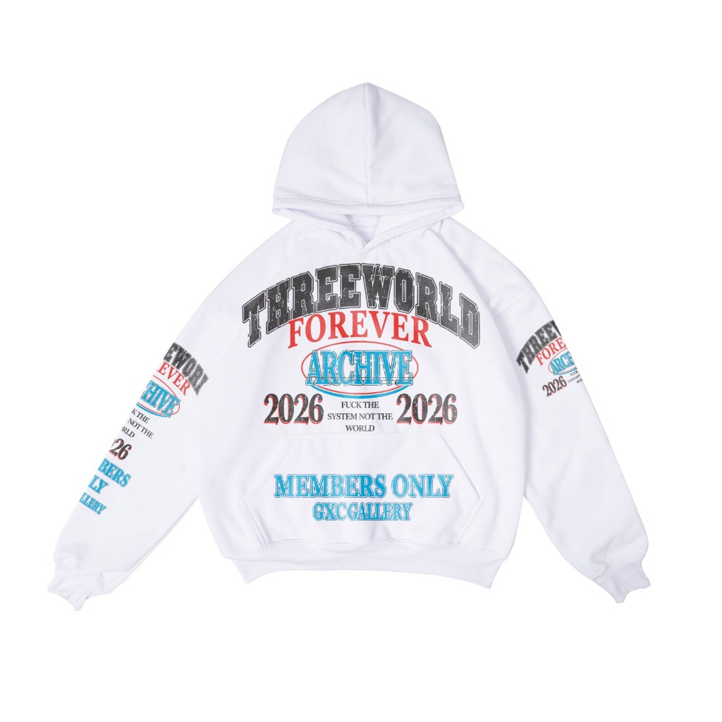 THREEWORLDS | HOODIE BOXY OVERISZE | ARCHIVE 280 GSM