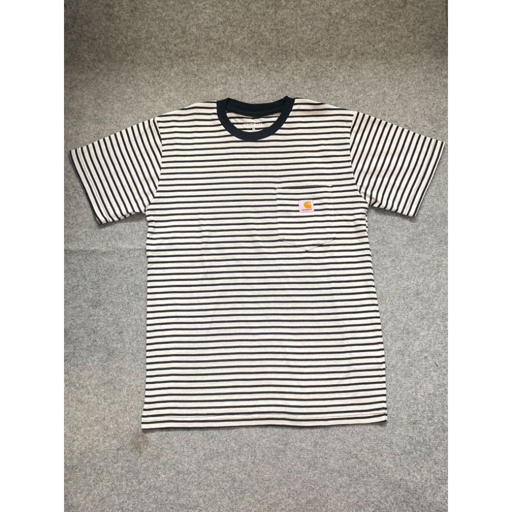 [LAST STOCK] Free Shipping~ Kaos Salur Carhartt Hitam Putih Pocket