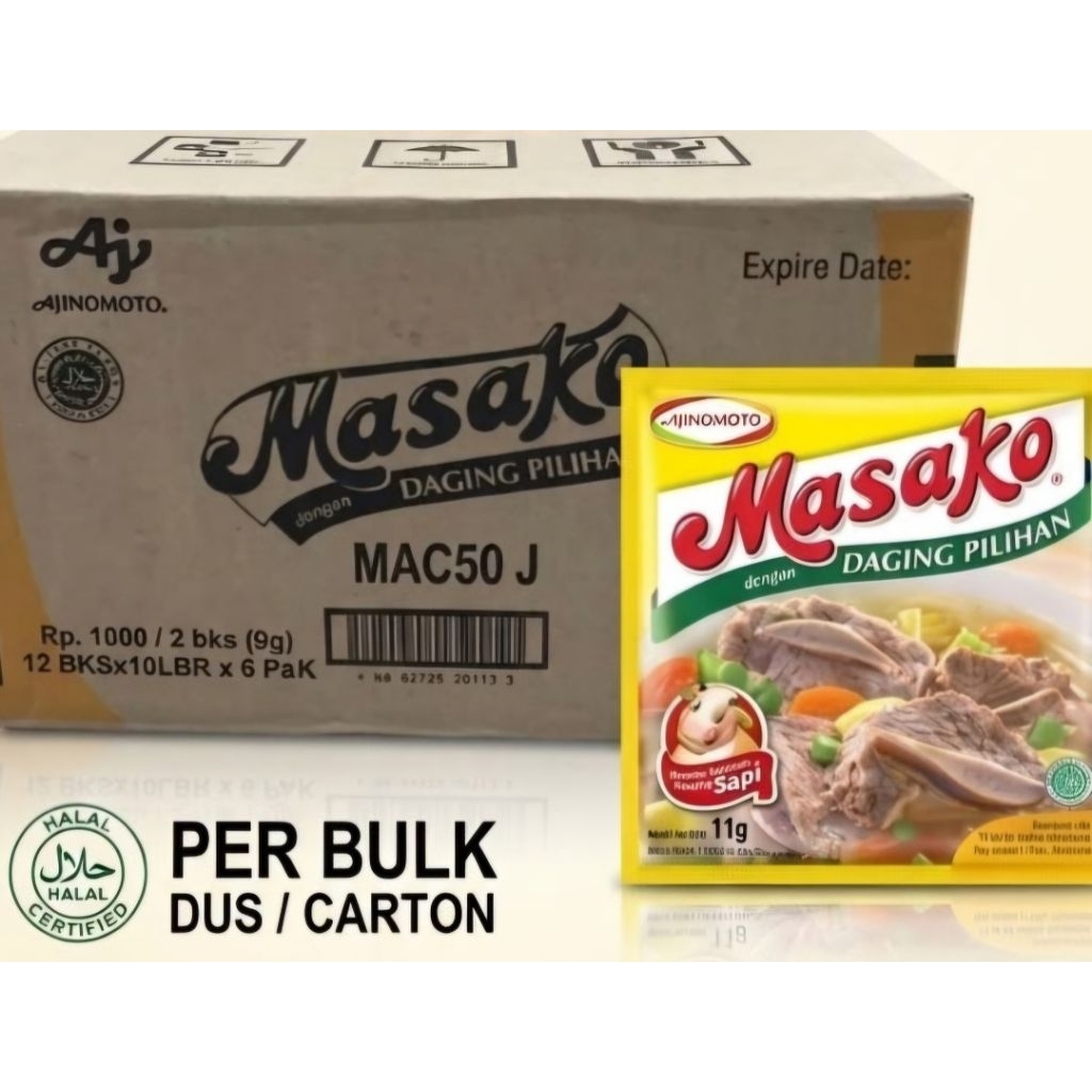 Masako Renceng 1 Dus Ayam dan Sapi isi 60 renceng (Dus)