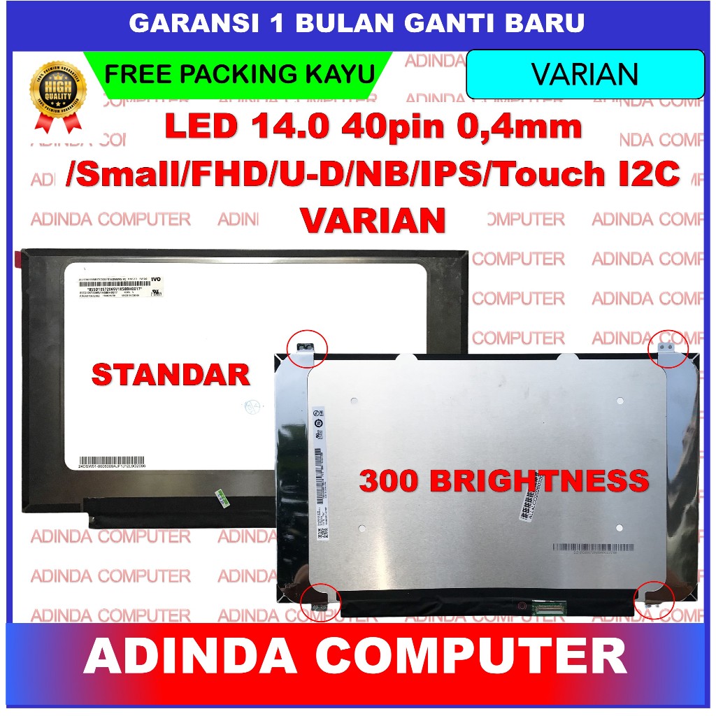 LCD LED Lenovo 14e Chromebook Gen 2 14.0 Inch 40 Pin FHD Touchscreen B140HAK03.2 HW7A