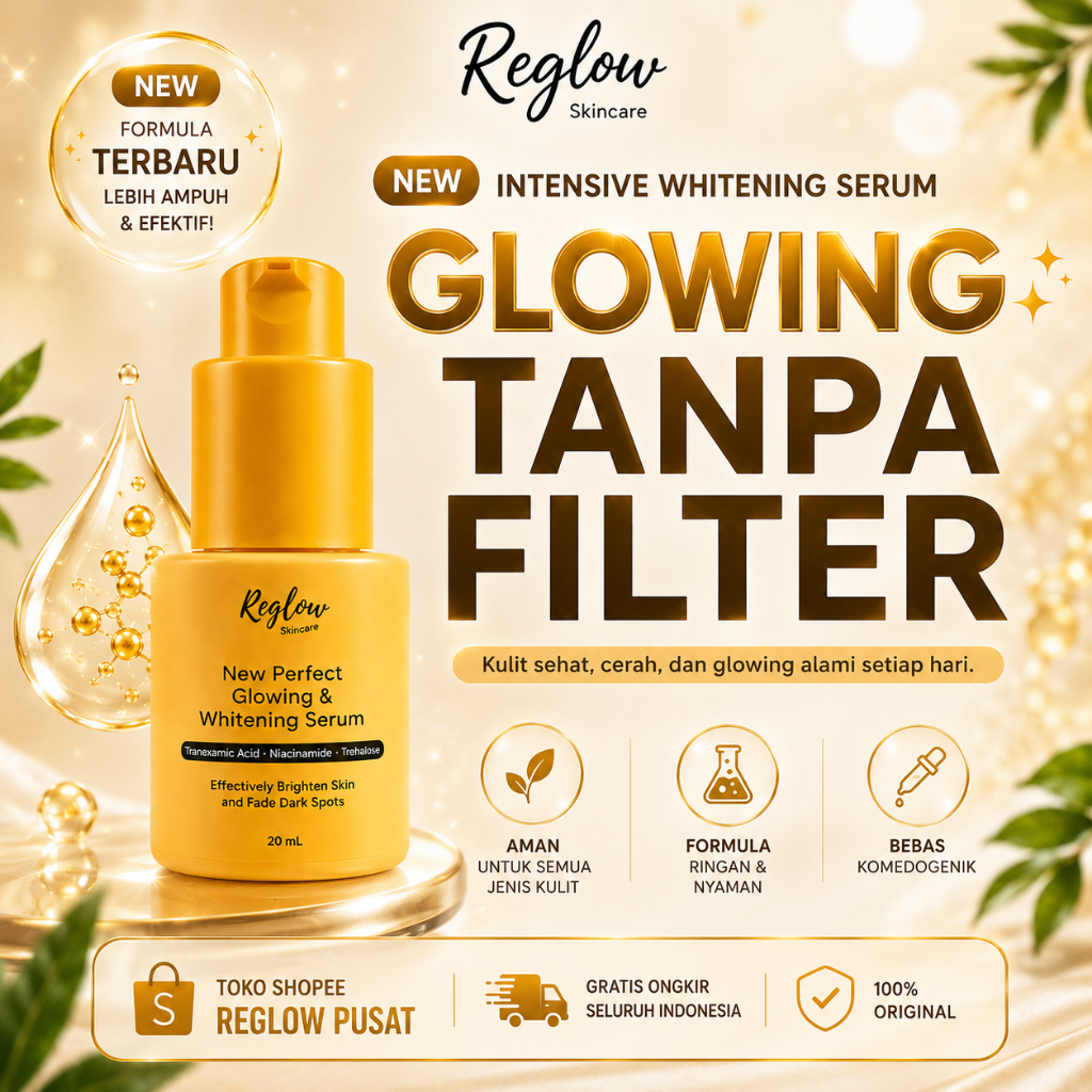 Serum Reglow Glowing & Whitening Serum Wajah Original Bpom dr. shindy - Serum