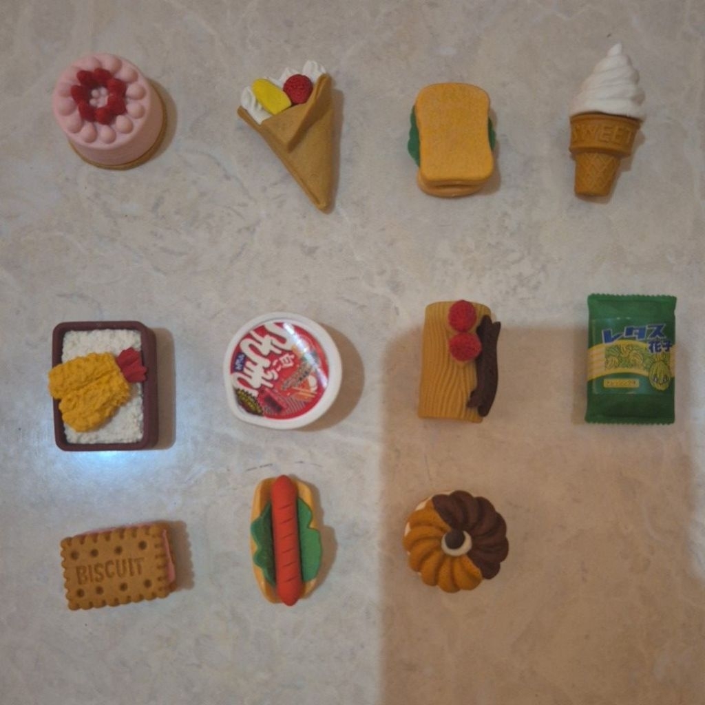 (READY STOCK) MINATUR PENGHAPUS BENTUK MAKANAN MAINAN ANAK ANAK PRELOVED