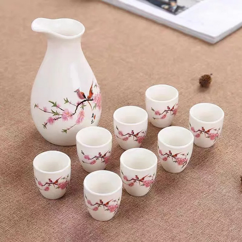 Set Teko Jepang Ceramic Teapot Set Cangkir Mini Tea Set Porcelain 7pcs