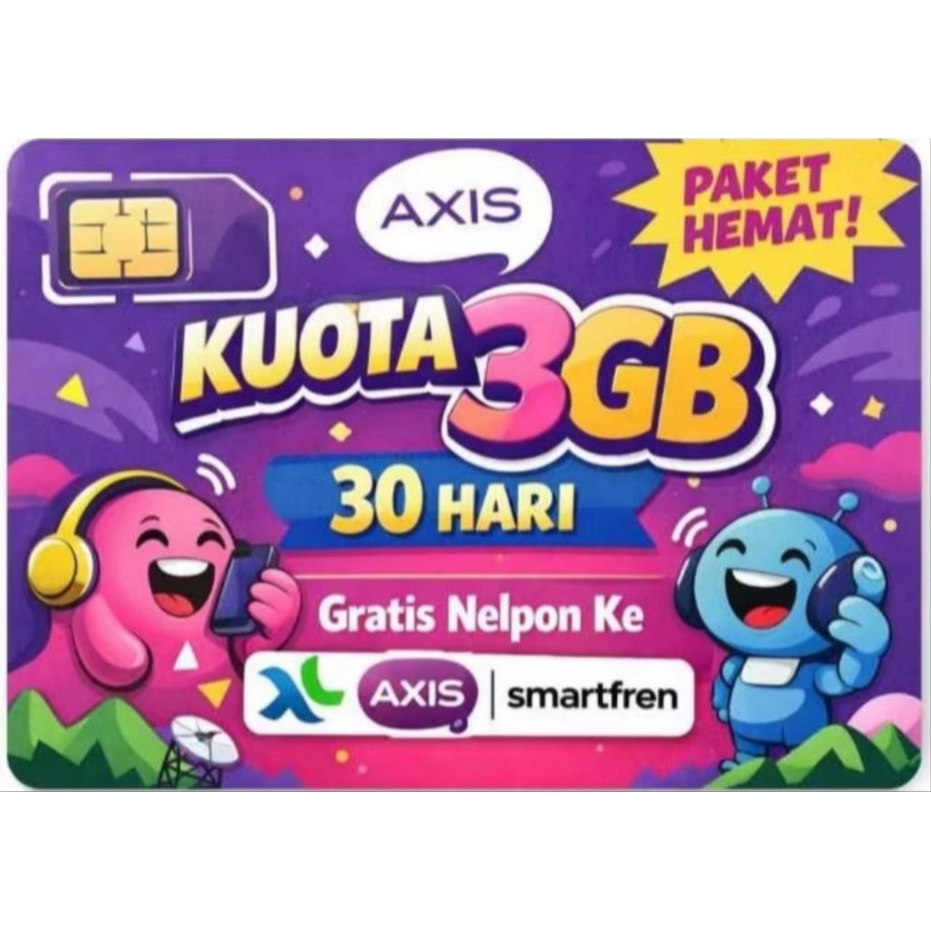 Kartu Perdana AXis Kuota 3 GB