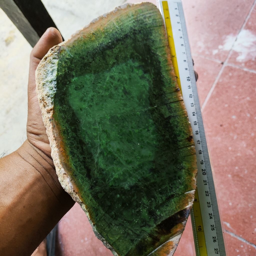lempengan batu giok aceh nephrite jade super