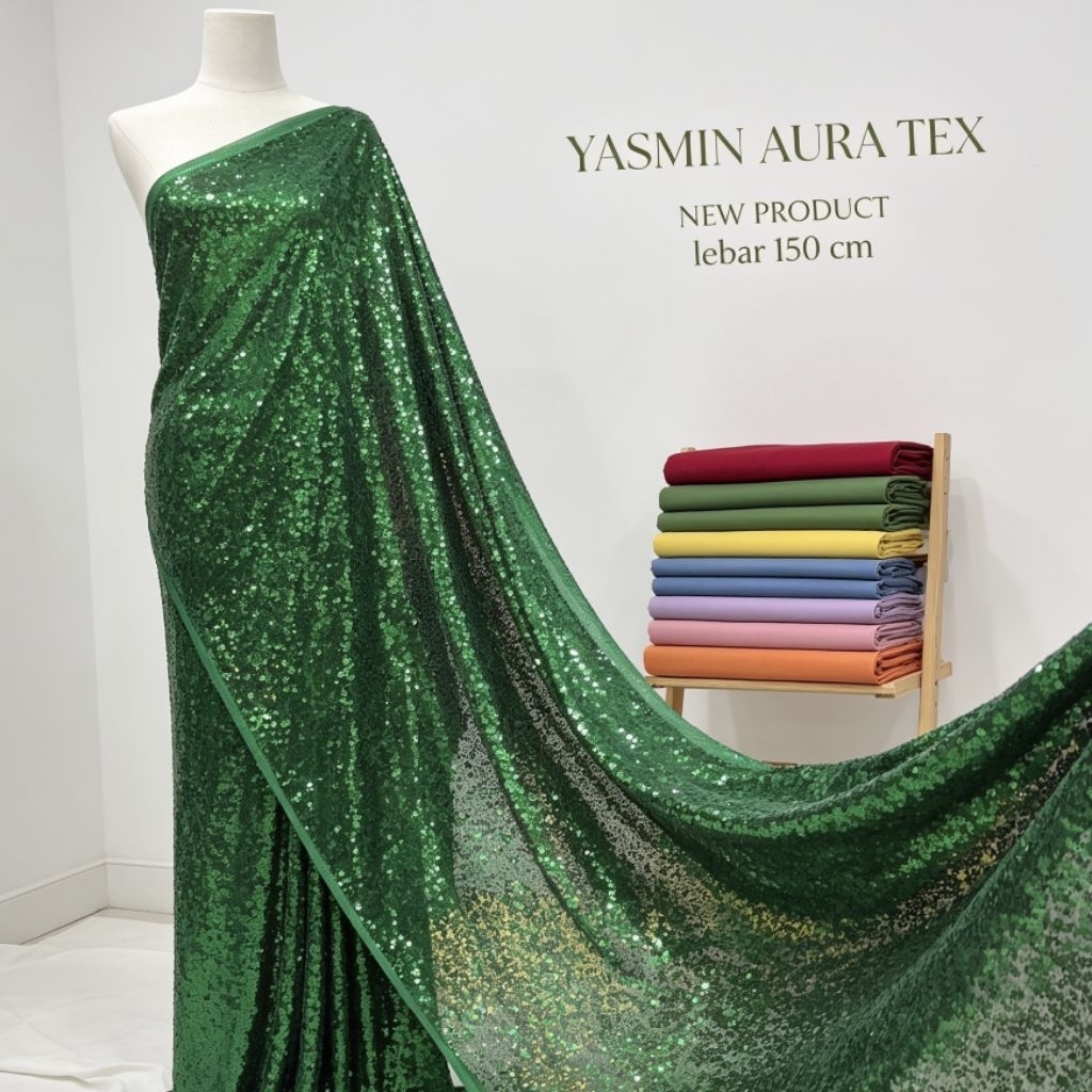 Kain sequin // bahan 1000 payet // kain ful payet // kain payet squin