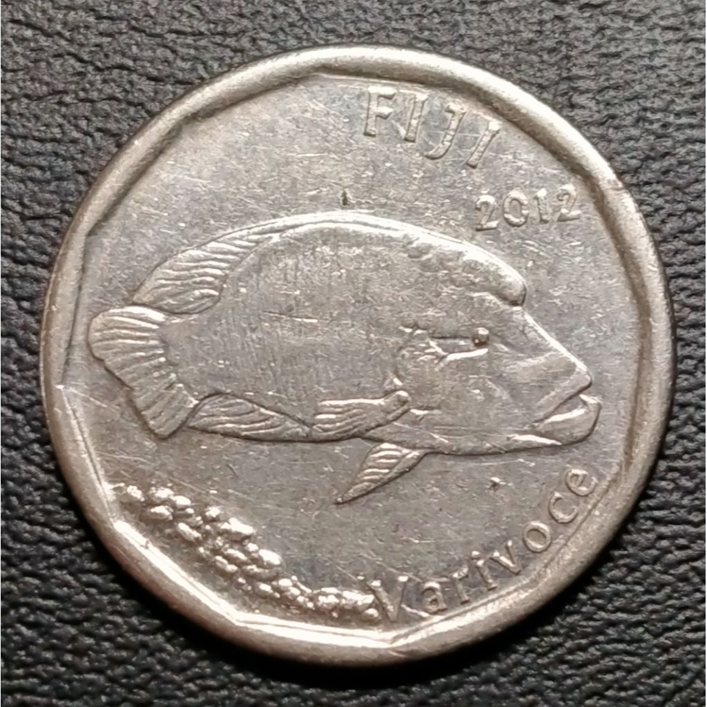 Koin Fiji 50 Cents Ikan & perahu 2012
