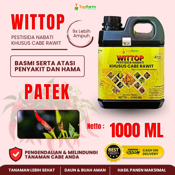 Pestisida Topfarm / Obat Penyakit Patek Cabe Rawit / Obat Hama Patek Cabe / Obat Patek Cabe Rawit