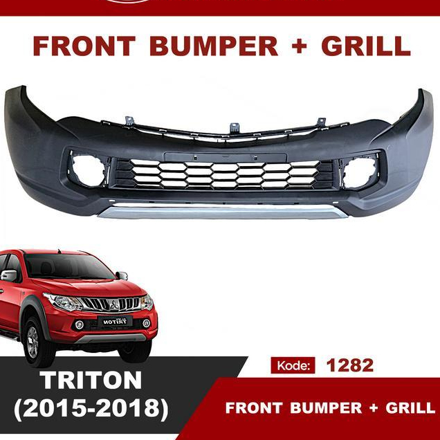 Promo Emgi - Bumper Depan + Grill Bumper Triton 2015 2016 2017 2018