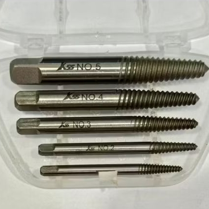 mata tap drat balik 5pcs murah screw extractor 5 pcs pembuka drat patah pembalik drat baut patah