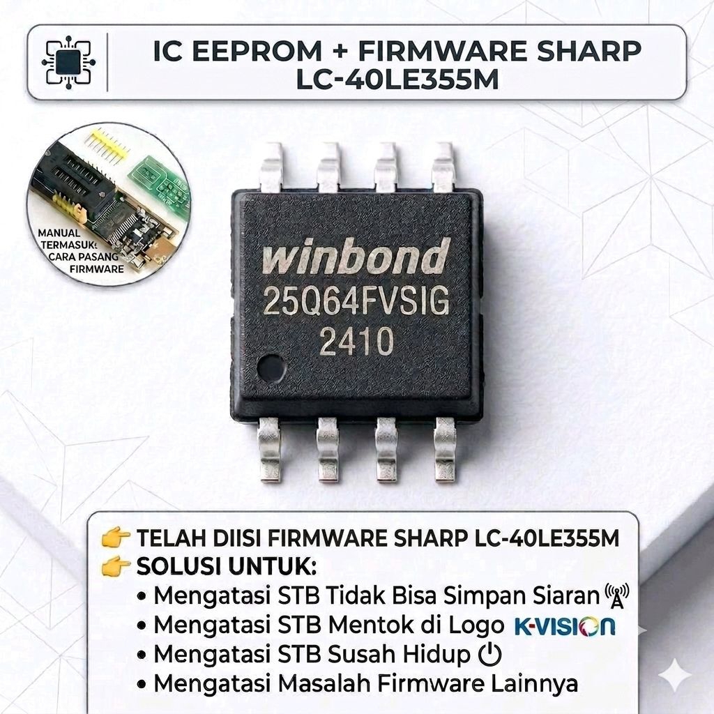 SHARP LC-40LE355M ic eprom sudah diisi