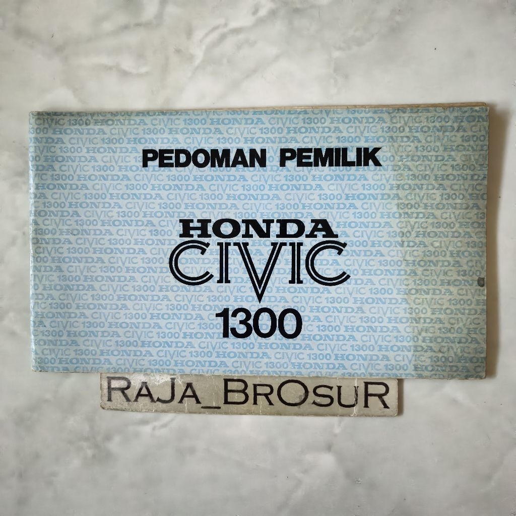 Buku pedoman pemilik Owners Manual Book Honda Civic 1300 ORI Original