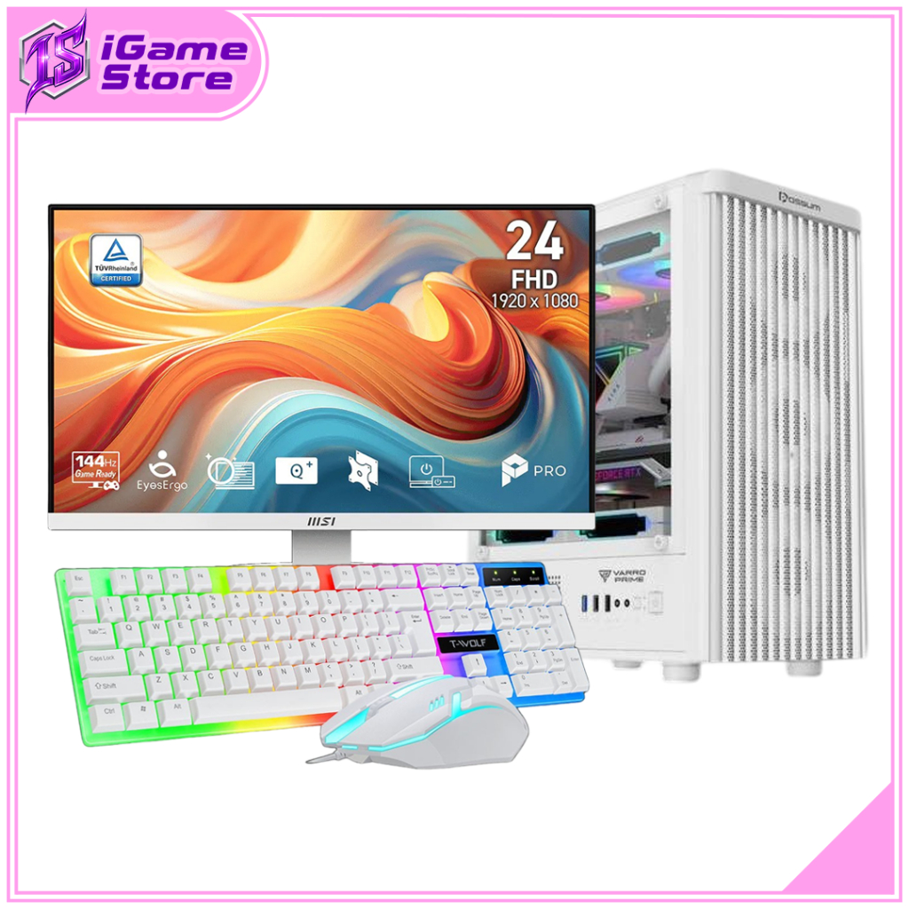 Full Set Monitor 24" GAMING Intel Core i5 10400F /GTX 1050Ti 4GB/ Streaming-Editing MANTULLL