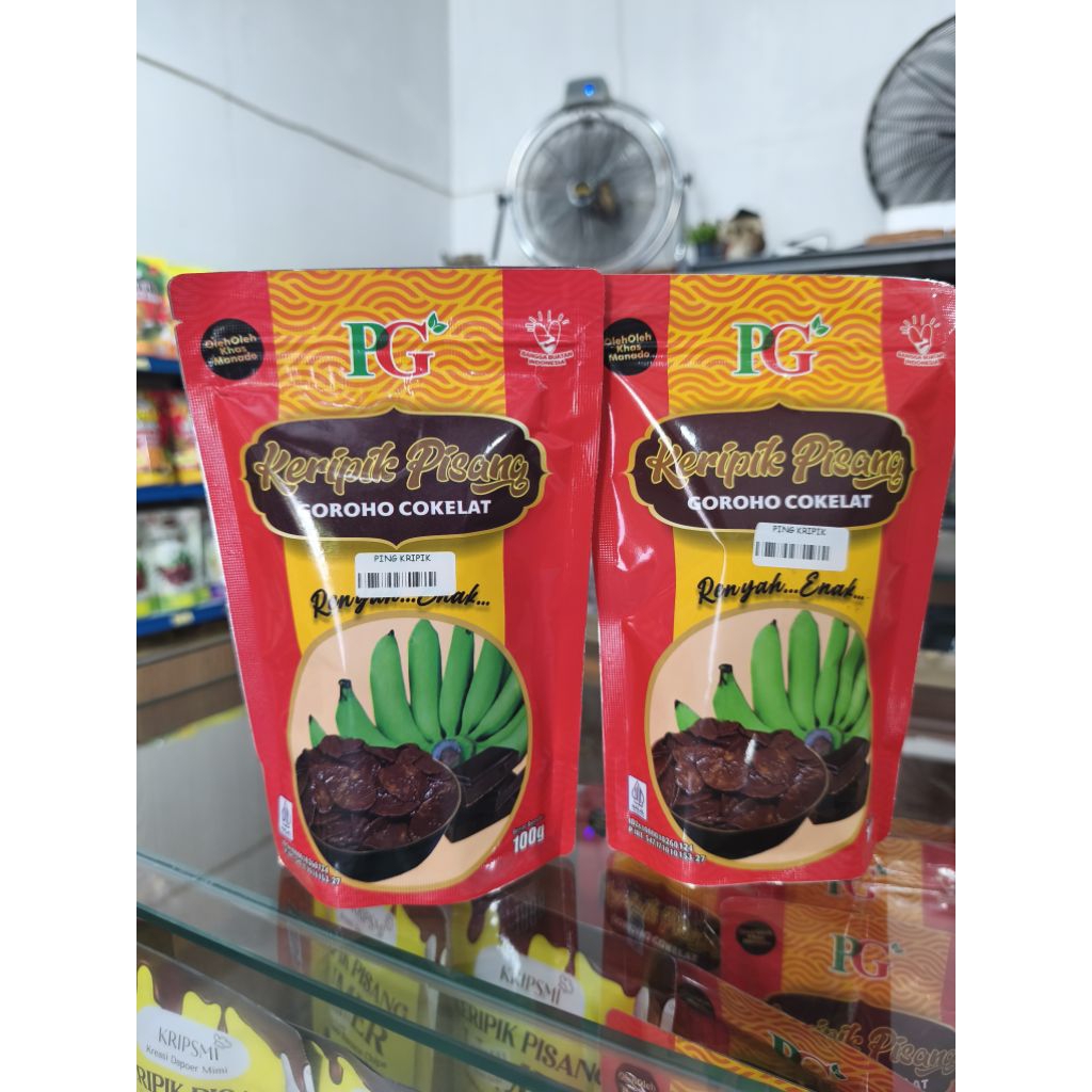 PG Kripik pisang goroho Rasa Coklat 100g