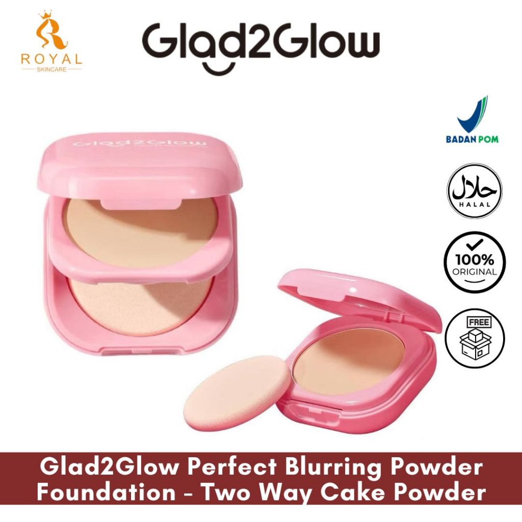 Glad2Glow Blurring Powder Foundation - Two Way Cake | 02 Praline | 03 Custard