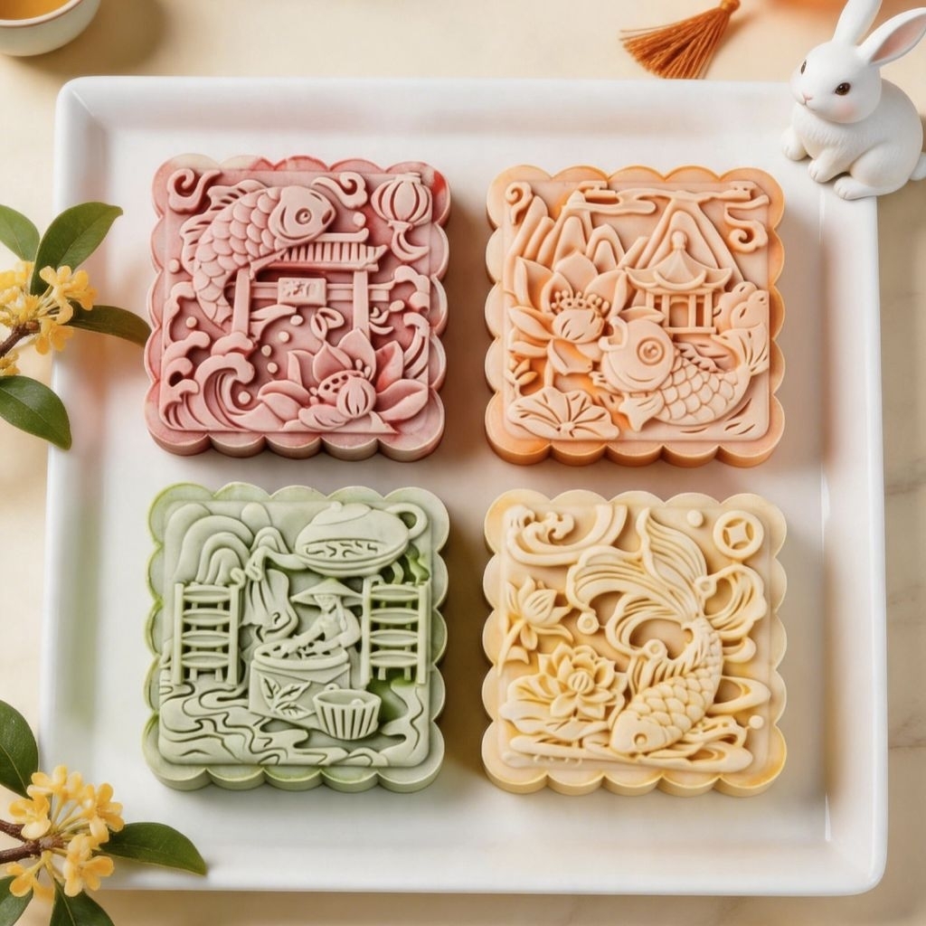 Cetakan mooncake 150gr cetakan kue bulan 150gr cetakan mooncake classic 200gr