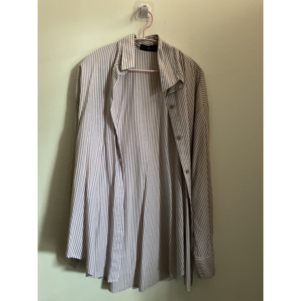 [PRELOVED] Kemeja Stripe Mocca Sugi Label
