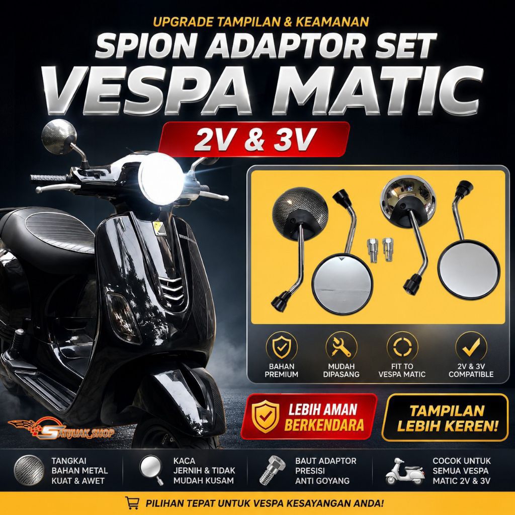 SPION ADAPTOR SET VESPA MATIC SPION VESPA MATIC 2V 3V