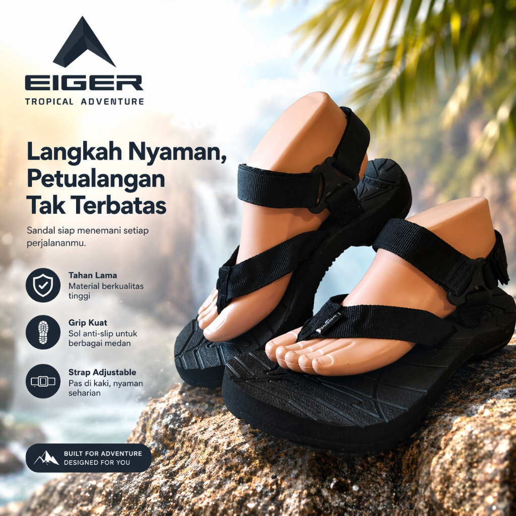 EIGER1989 - Sandal Jepit Pria EigerGunung ORIGINAL Sendal Hiking Advanture Outdoor