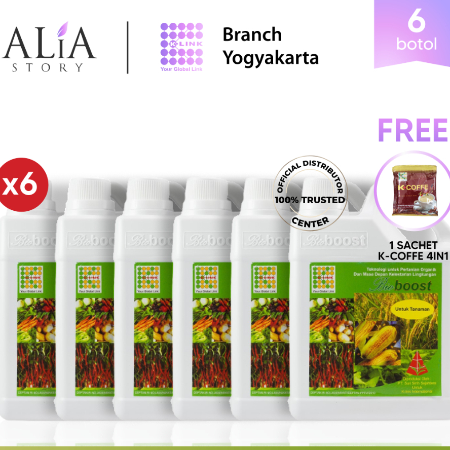 [PAKET HEMAT] K-Link K-BioBoost Original (6 pcs) Pupuk Cair Organik Hayati BioBoost Pupuk Pertanian,
