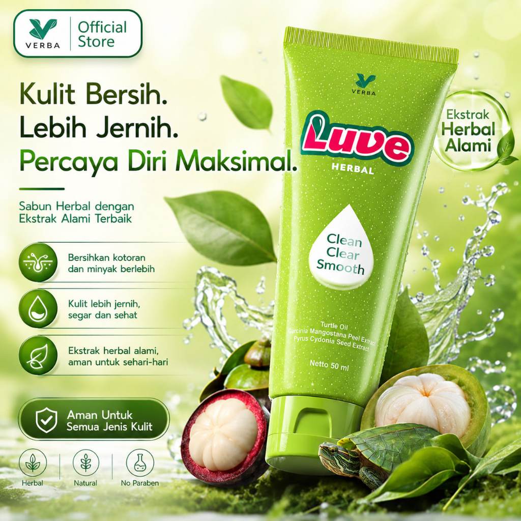 50ml Pelumas Herbal Verba Luve - Aman, Nyaman, Sensasi Baru