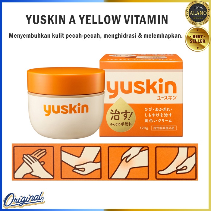Yuskin A Yellow Vitamin Cream Original Untuk Kaki Pecah-Pecah & Melembapkan