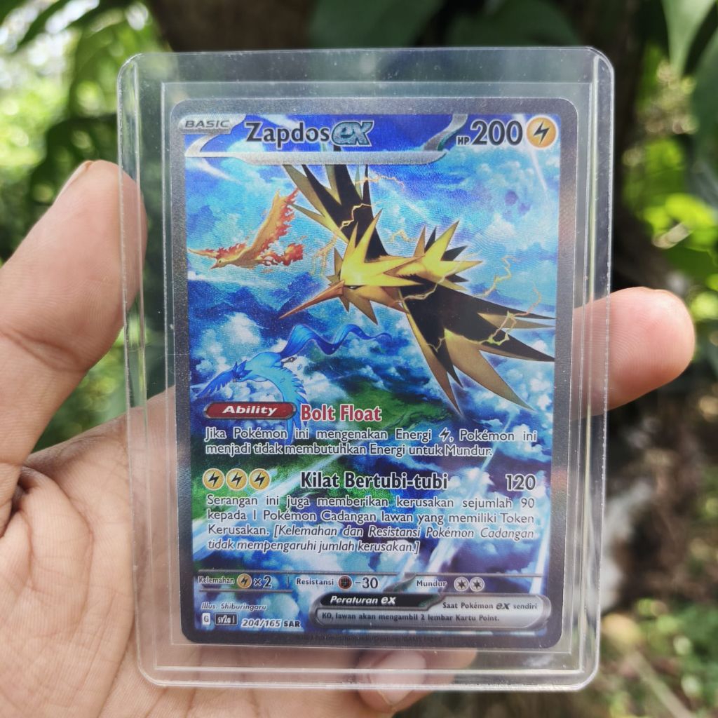 Zapdos ex SAR SV2a 204/165 Pokemon 151 Indonesia