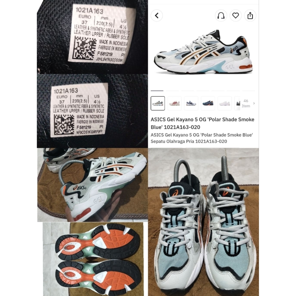 Sepatu Preloved Second Original Asics Gel Kayano 5 size 37
