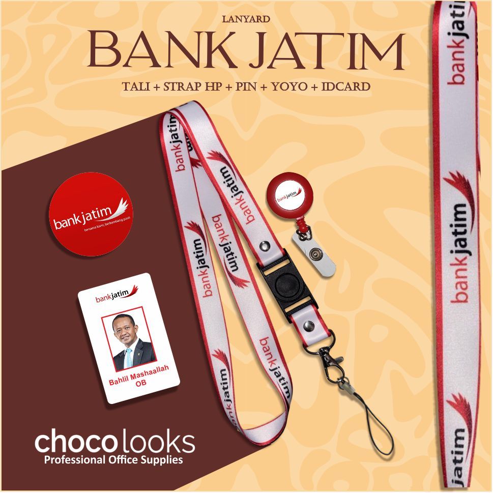 Tali IDcard Bank Jatim | Lanyard BANK JATIM [ READY STOCK ]