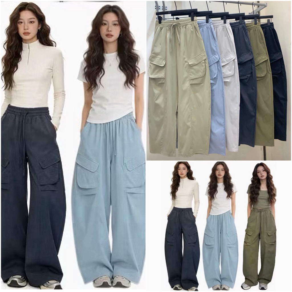 TATAOS BANGKOK BY A&K LISA CARGO BAREL PANTS CELANA TWO POCKET IMPORT