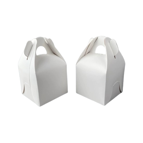 Gable Box Ivory White Snack Box Hampers Box Toples Ukuran 10.7x10.7x10cm