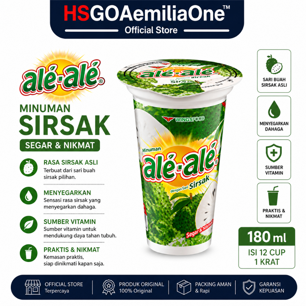 ALE ALE Minuman Sirsak Isi 12 180 ml 1 krat