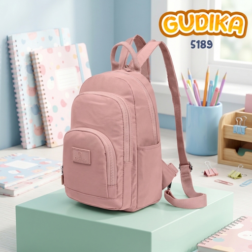 GUDIKA Bags 5189 Original ~ Tas Ransel Mini 2 Fungsi Selempang & Ransel Muat Tab 7 Inch Import Korea