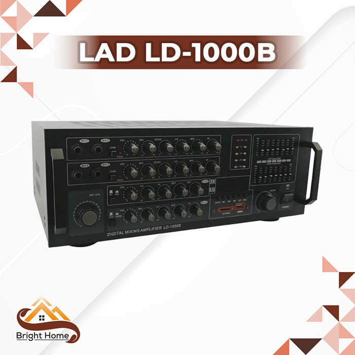 Ampli Mixer 1000W LAD LD-1000B Bluetooth USB