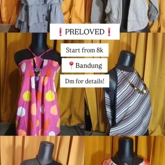 PRELOVED BAJU, CELANA JEANS, CELANA PANJANG, CELANA PENDEK, JAKET, CARDIGAN, BAJU SABRINA, DRESS, SW