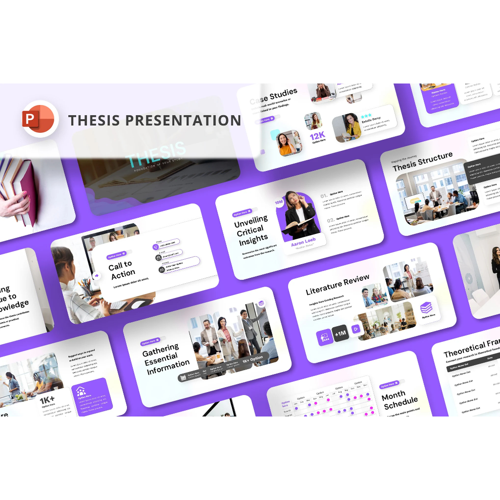 Template Presentasi Skripsi / Tesis Format PPT Premium