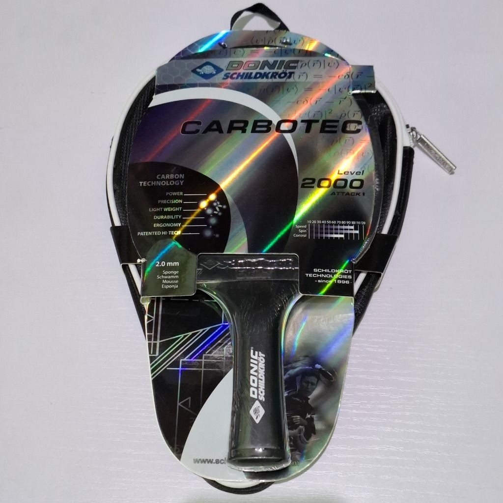 CARBOTEC 2000 BAT BET PINGPONG TENIS MEJA - ORIGINAL DONIC SCHILDKROT + COVER