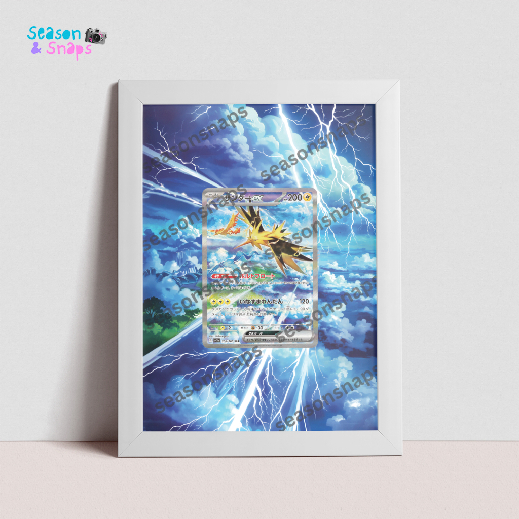 SEASONSNAPS Pokemon TCG Extended Art Frame - Zapdos SAR (151)