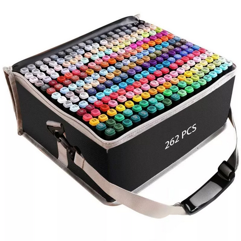 Set Spidol Marker  Dual Tip Alcohol Marker Twin Marker Sketch Drawing Manga Art 262 Warna