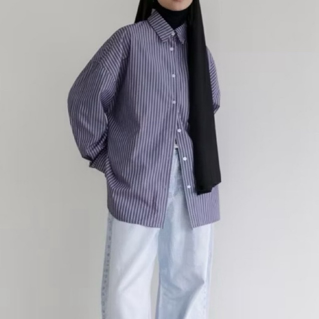 PRELOVED STRIPES SHIRT SABA MODEST MORNINGSOL STUDIO RIVIERE