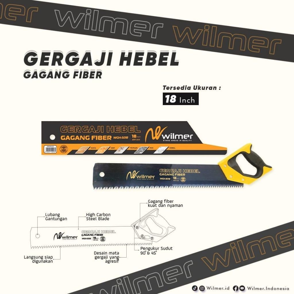 WILMER Gergaji Hebel Bata Ringan / Gergaji Bata Ringan / Gergaji Batu Bata Hebel WIL.ER