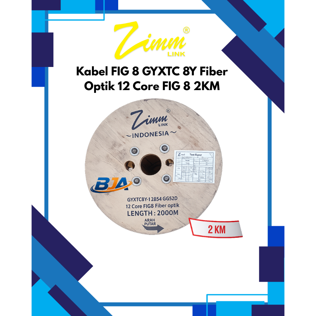 Kabel FIG 8 GYXTC 8Y Fiber Optik 12 Core FIG 8 2KM ZIMMLINK