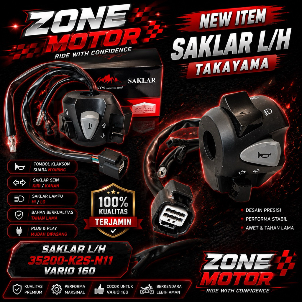 Takayama SAKLAR KIRI tipe motor VARIO 160