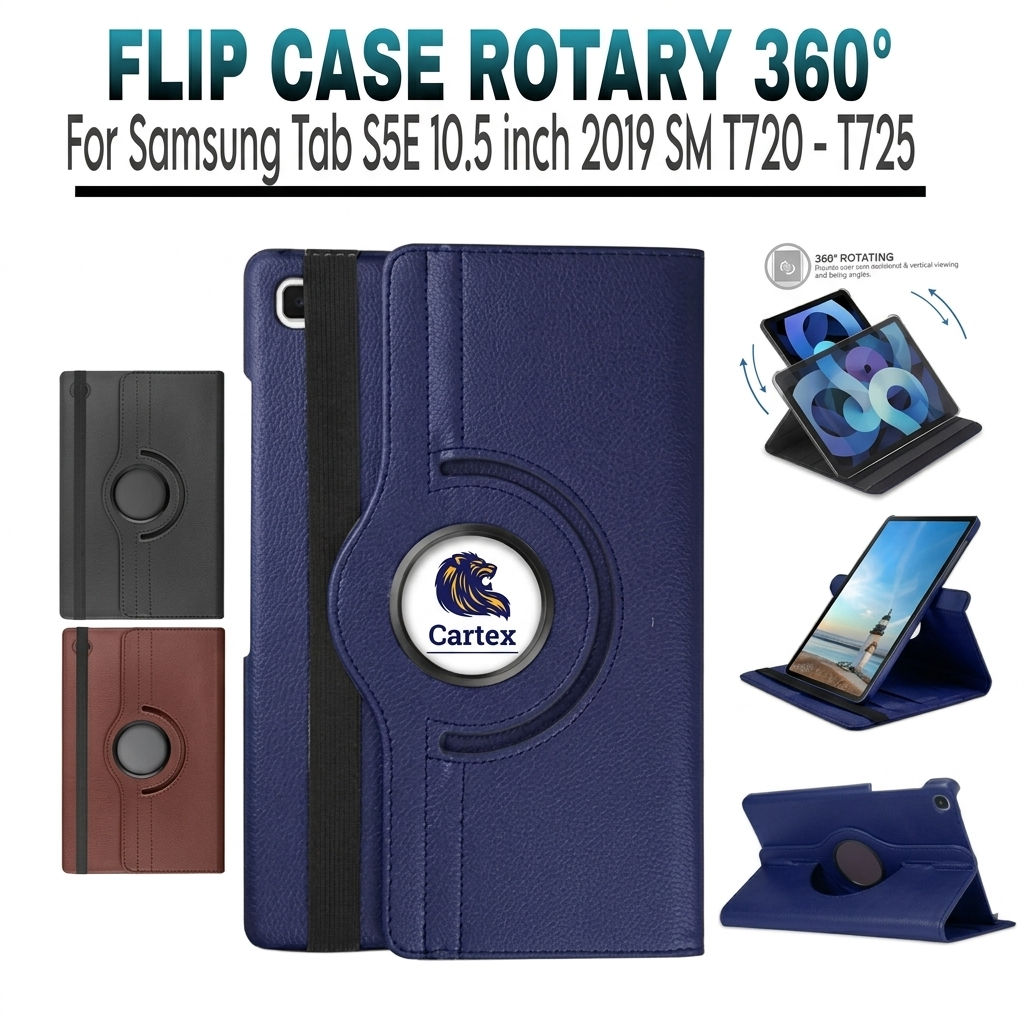 Case Rotary Samsung Tab S5e 10.5 2019 T725 T720 / case Samsung Tab S5e / casing Samsung Tab S5e  Sam