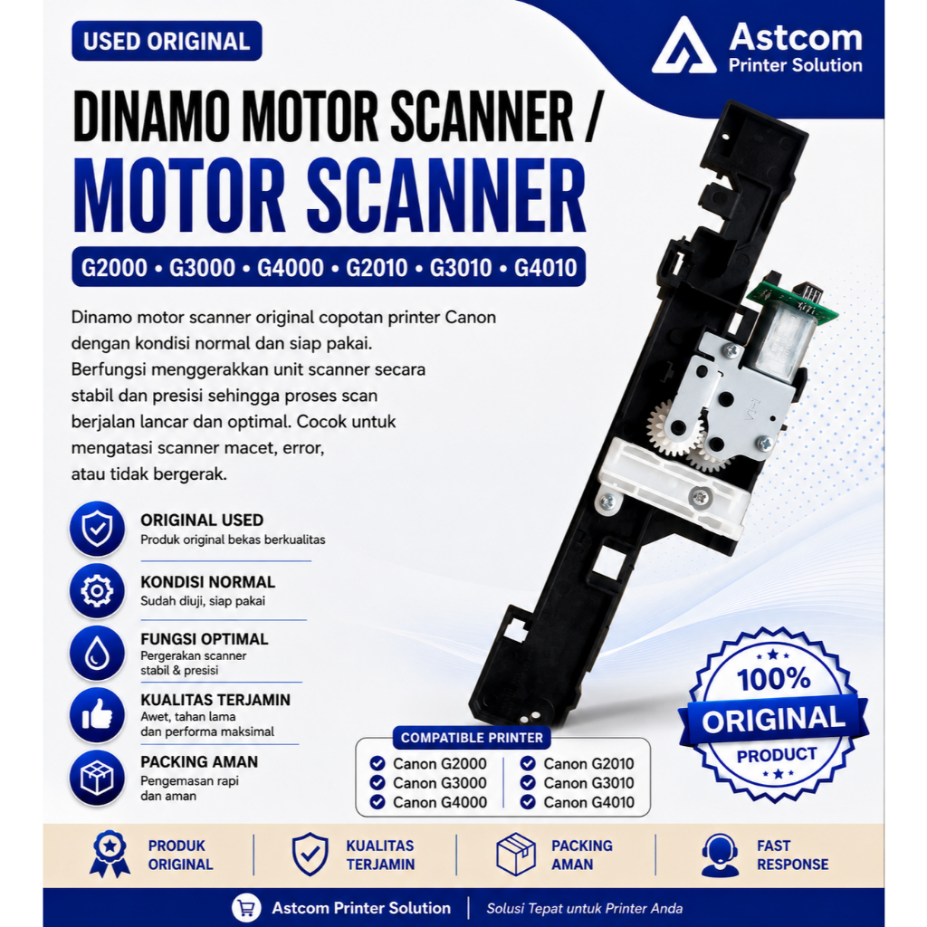Dinamo Motor Scanner Canon G2000 G3000 G4000 G2010 G3010 G4010 Original Bekas Normal