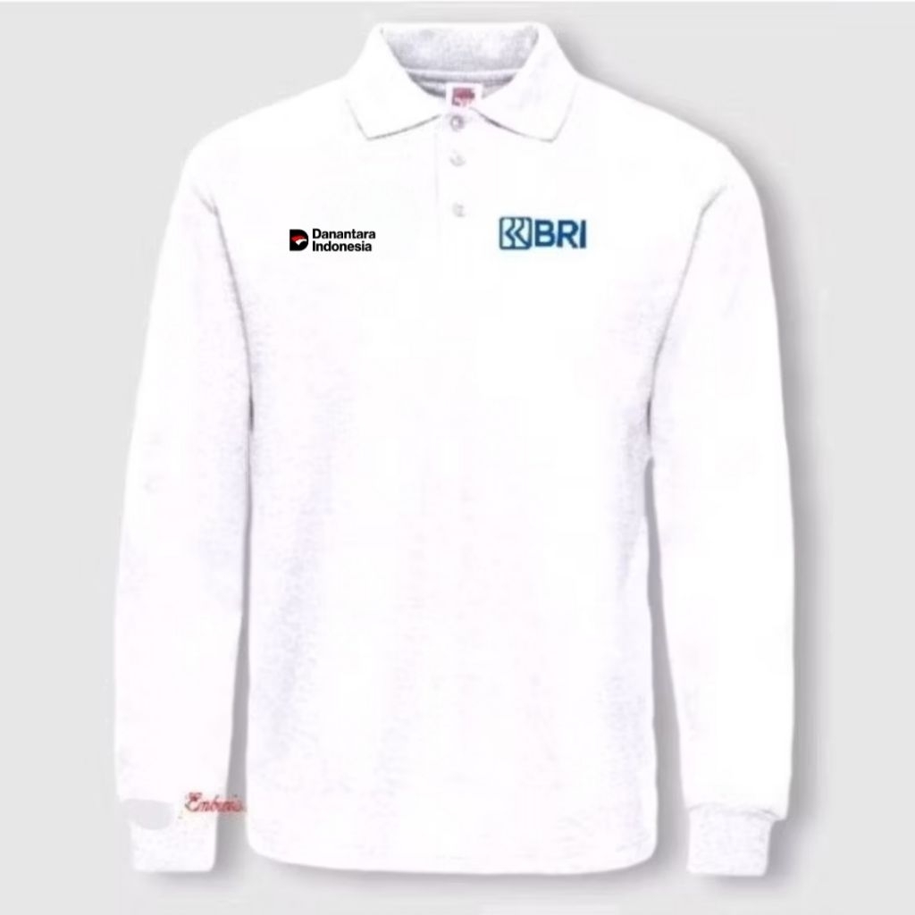 panjang Kaos Bank BRI baju bank BRI seragam Bank BRI kaos kerah Bank BRI baju kerah Bank BRI kaos ke