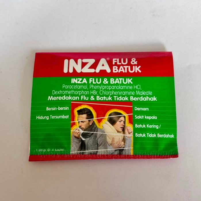Inza Flu Dan Batuk 1 Strip Isi 4 Kaplet (per Strip)